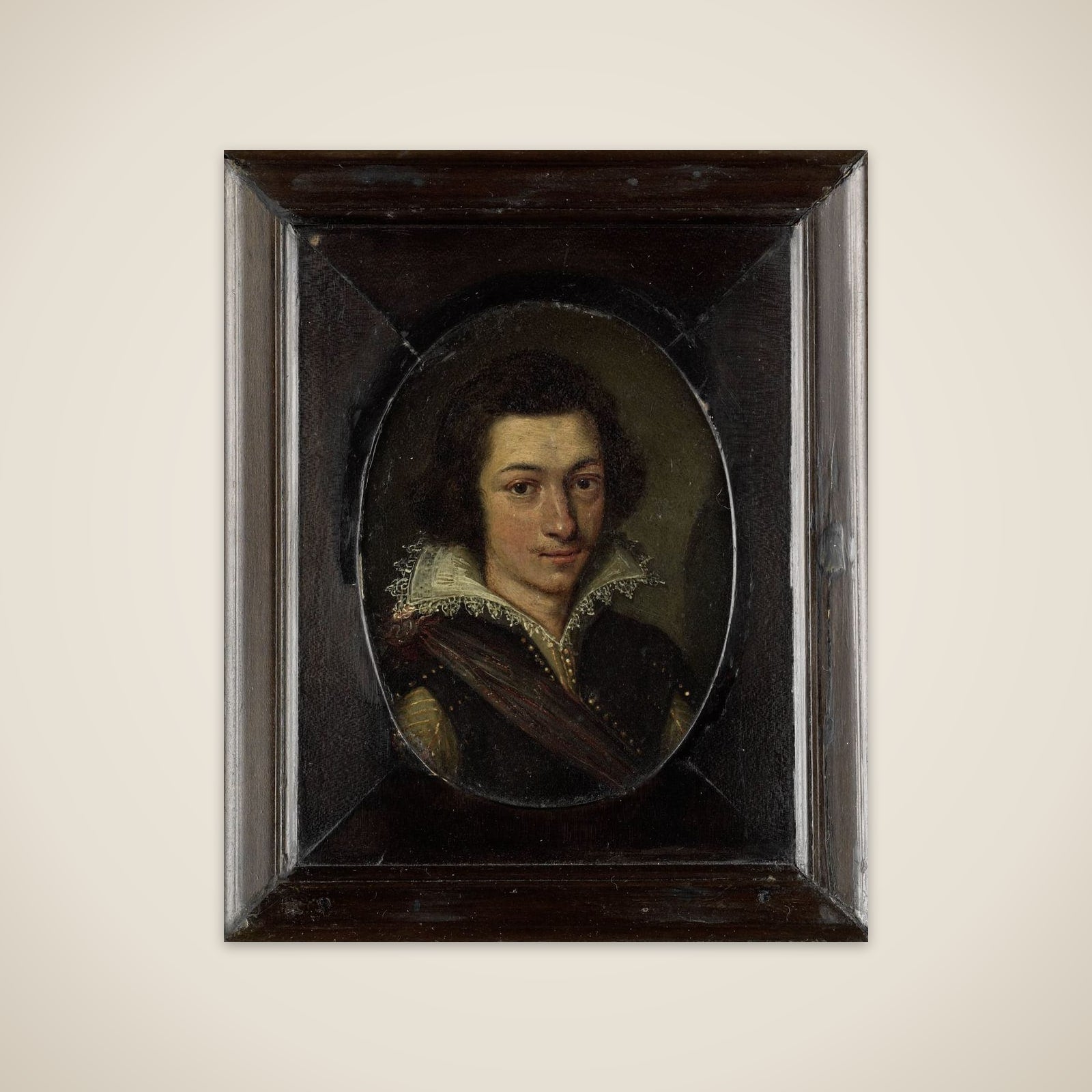 Portrait of een young man unframed print