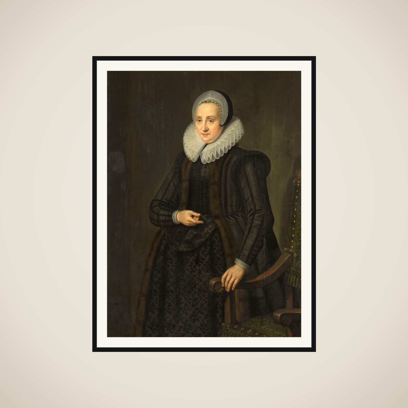 Portrait of Margarita Cassier framed