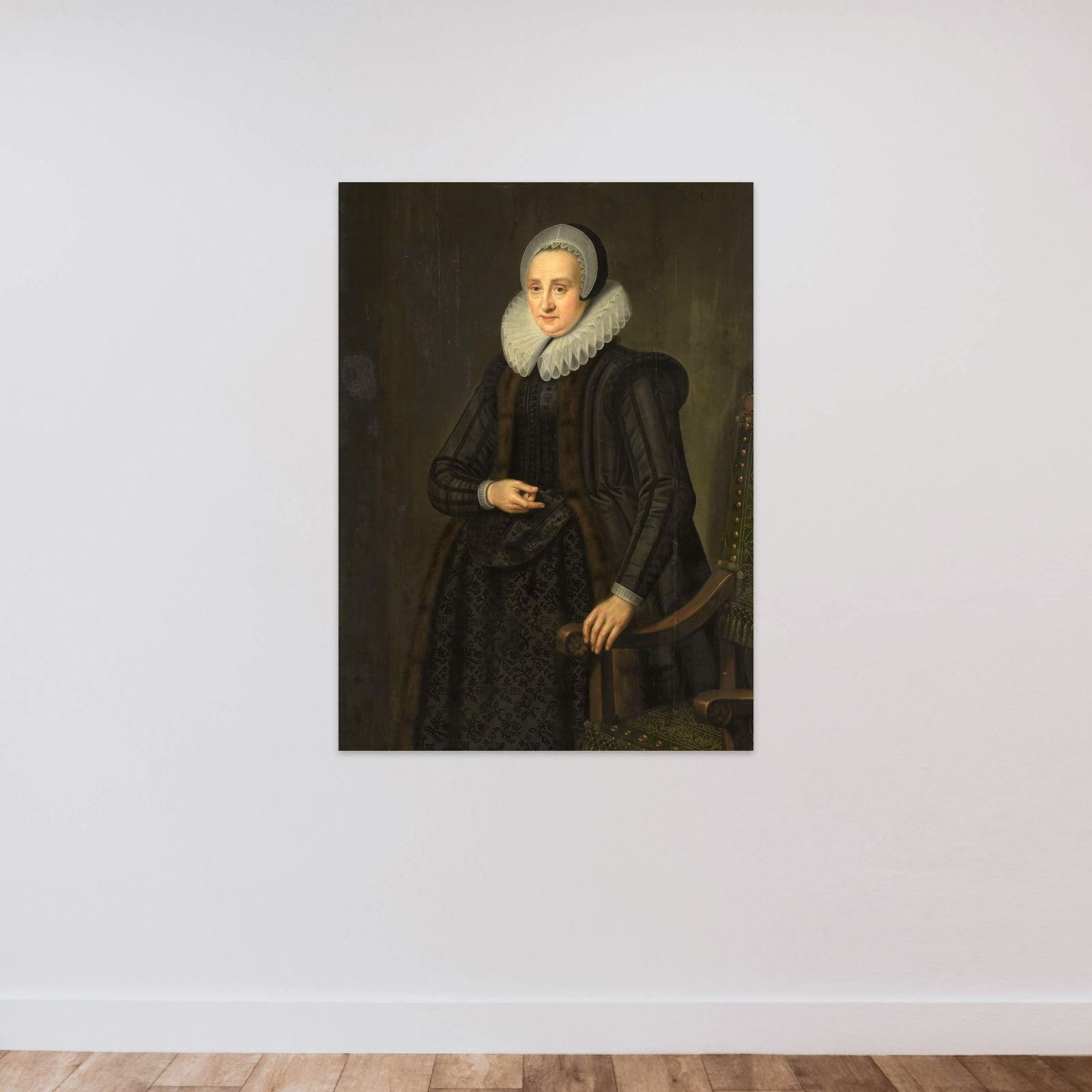 Portrait of Margarita Cassier unframed — shown to scale