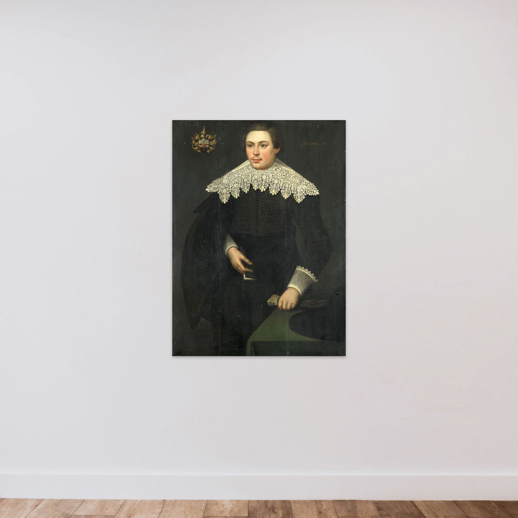 Portrait of Johan van Ceters (1602-29) unframed — shown to scale