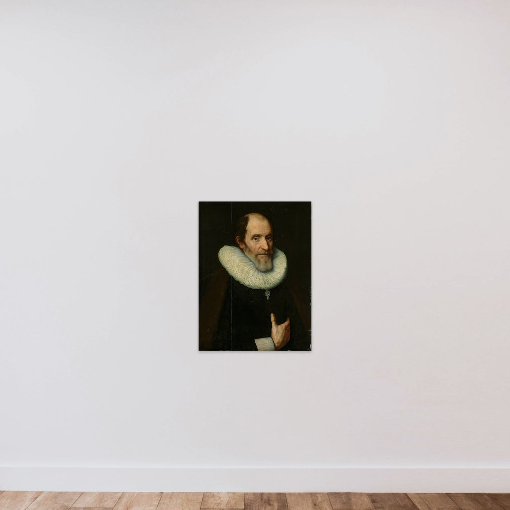 Portrait of a Man unframed — shown to scale