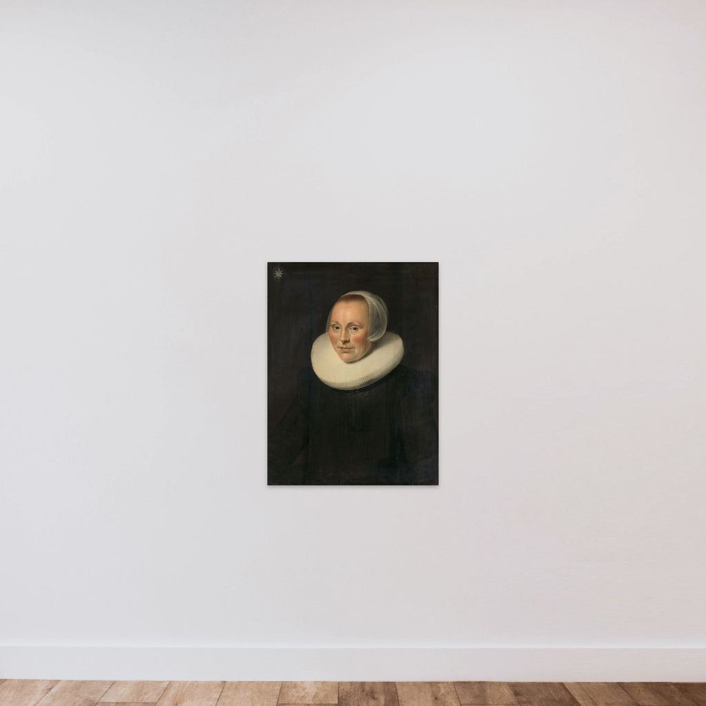 Portrait of a woman unframed — shown to scale