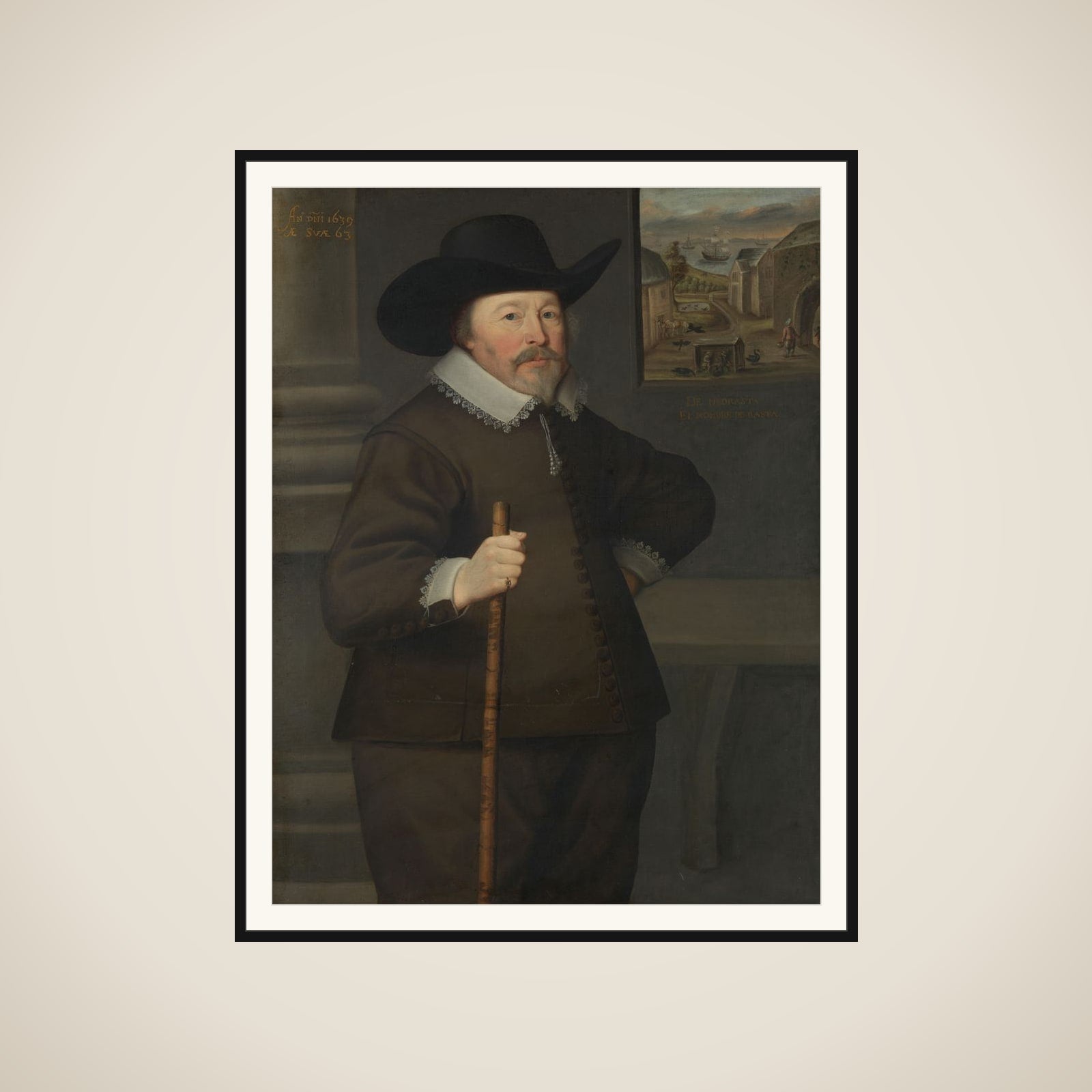 Portrait of a man framed