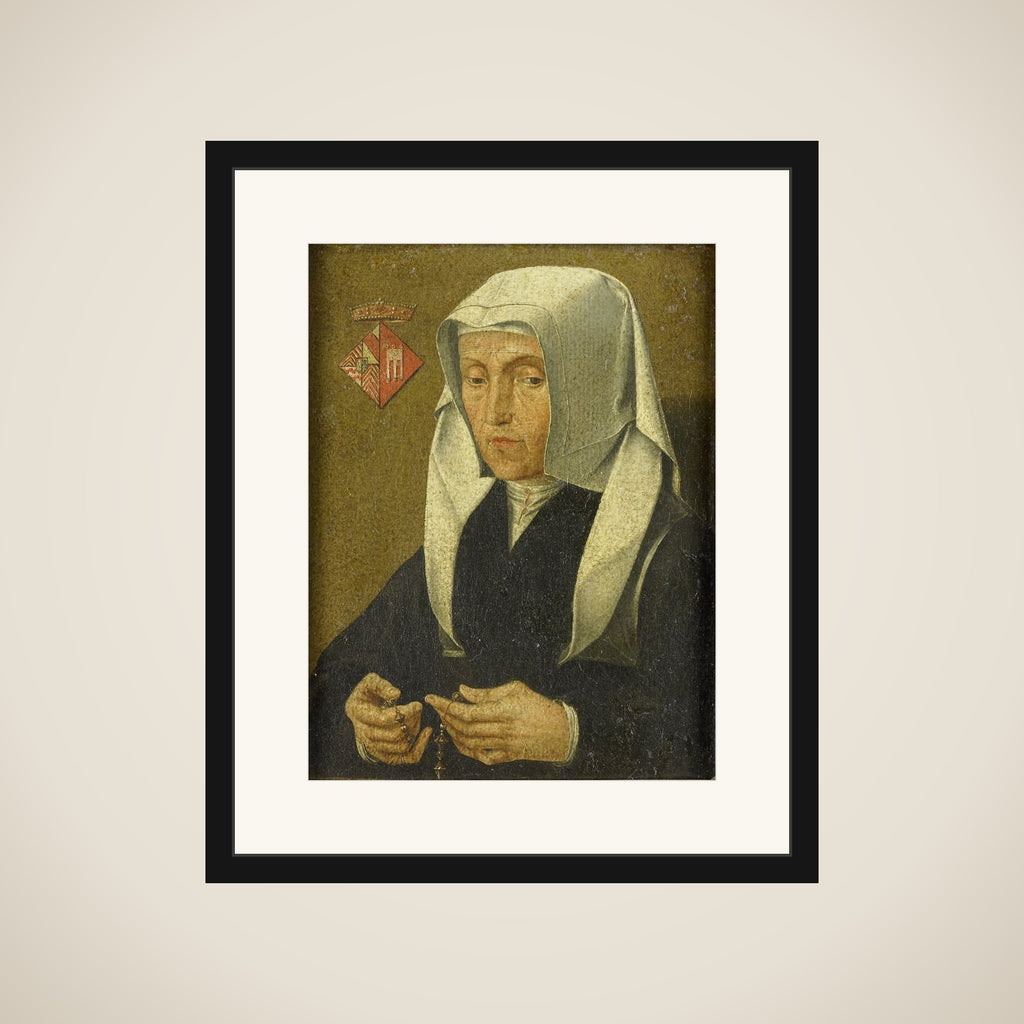 Portrait of Magdalena van Werdenborgh (1464-1538) framed