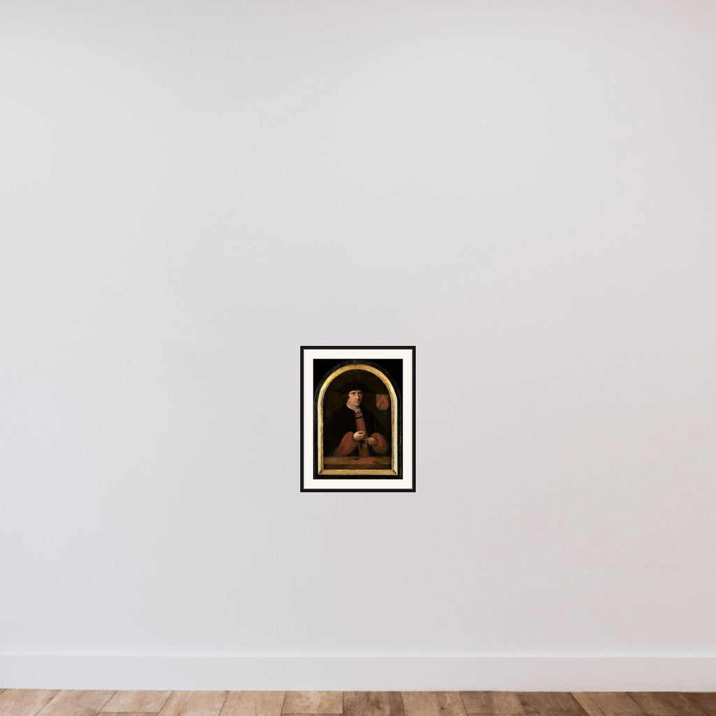 Portrait of Frans van Schoterbosch (c. 1484-?) framed — shown to scale