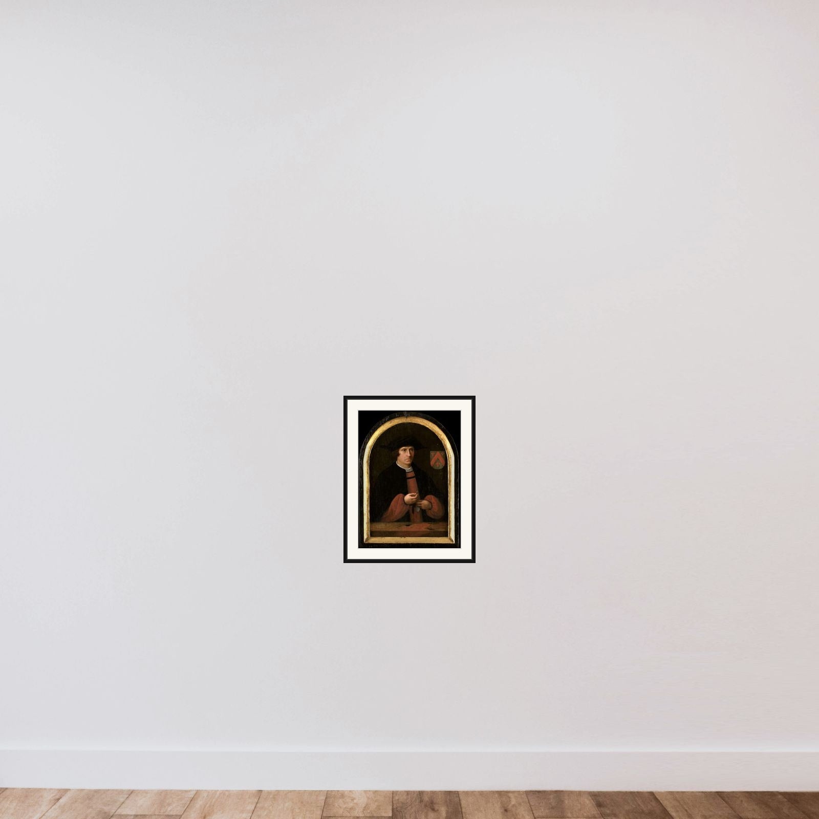 Portrait of Frans van Schoterbosch (c. 1484-?) framed — shown to scale