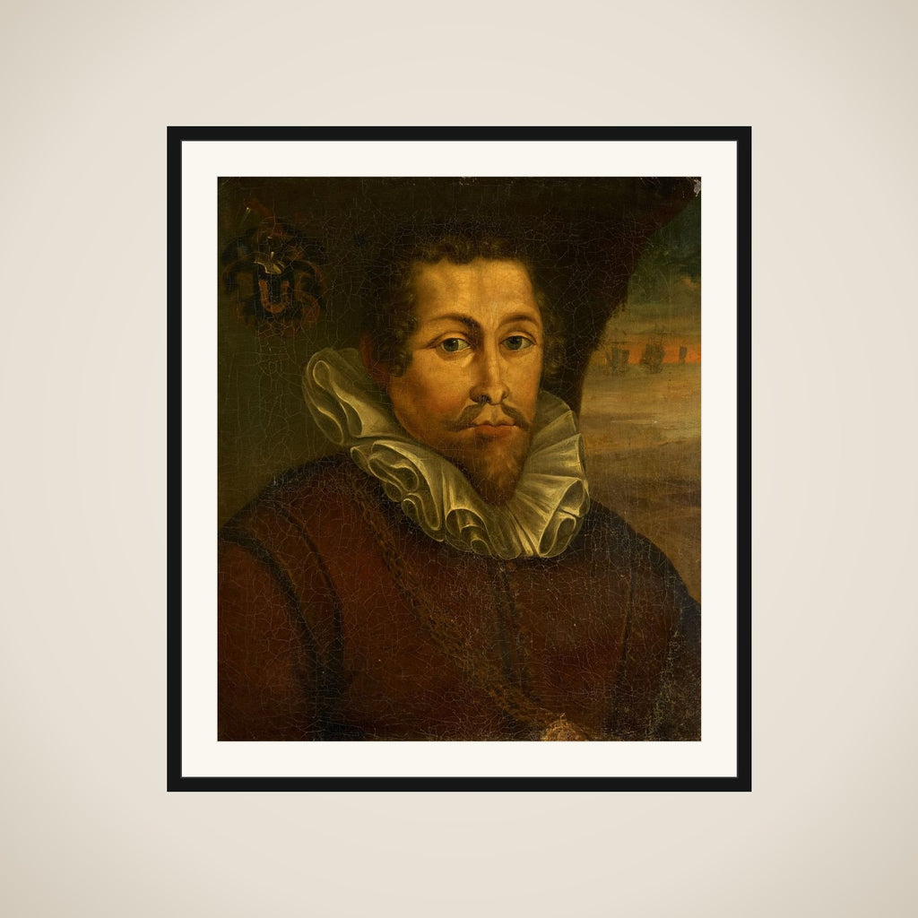 Portrait of Pieter Willemsz Verhoeff (c. 1573-1609) framed