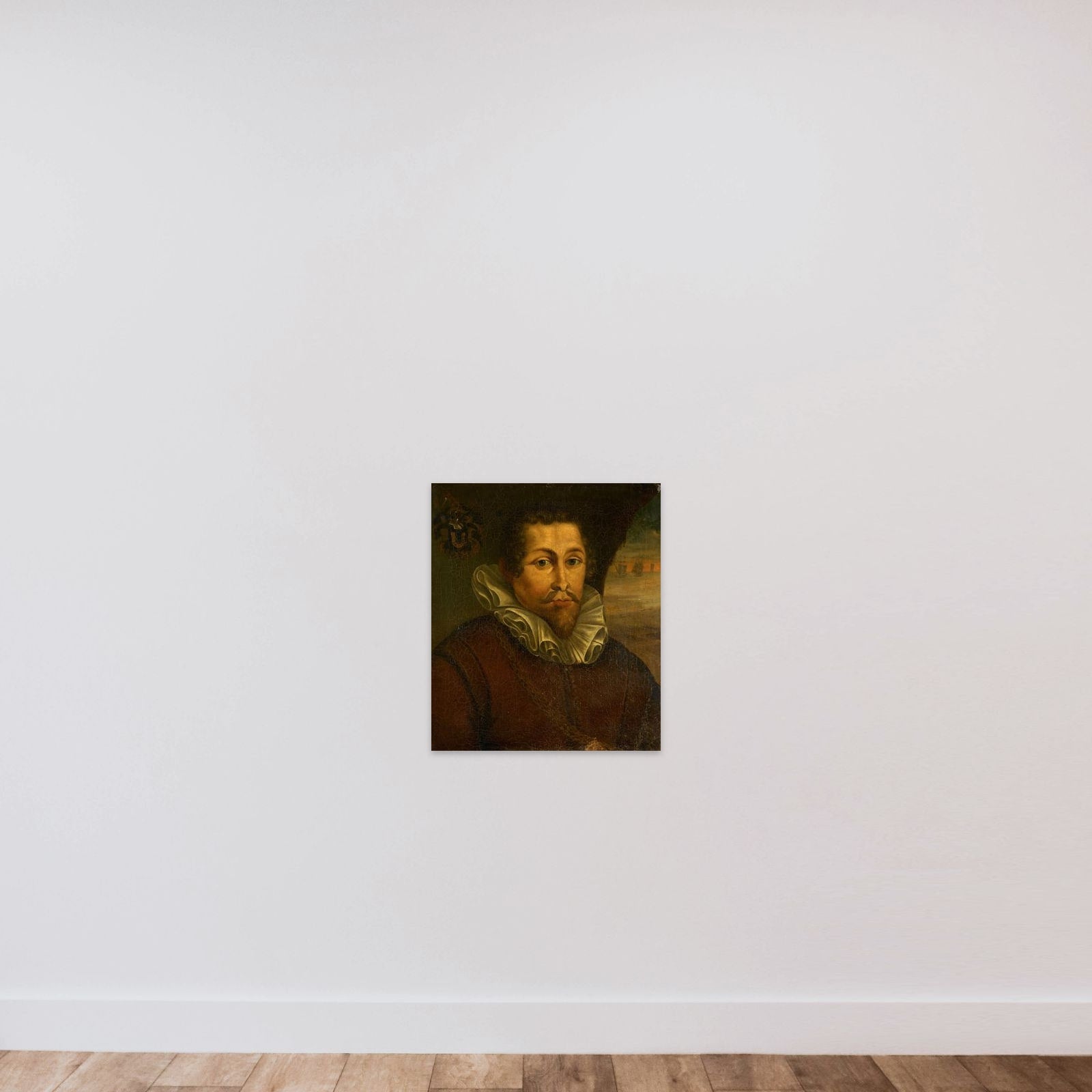 Portrait of Pieter Willemsz Verhoeff (c. 1573-1609) unframed — shown to scale