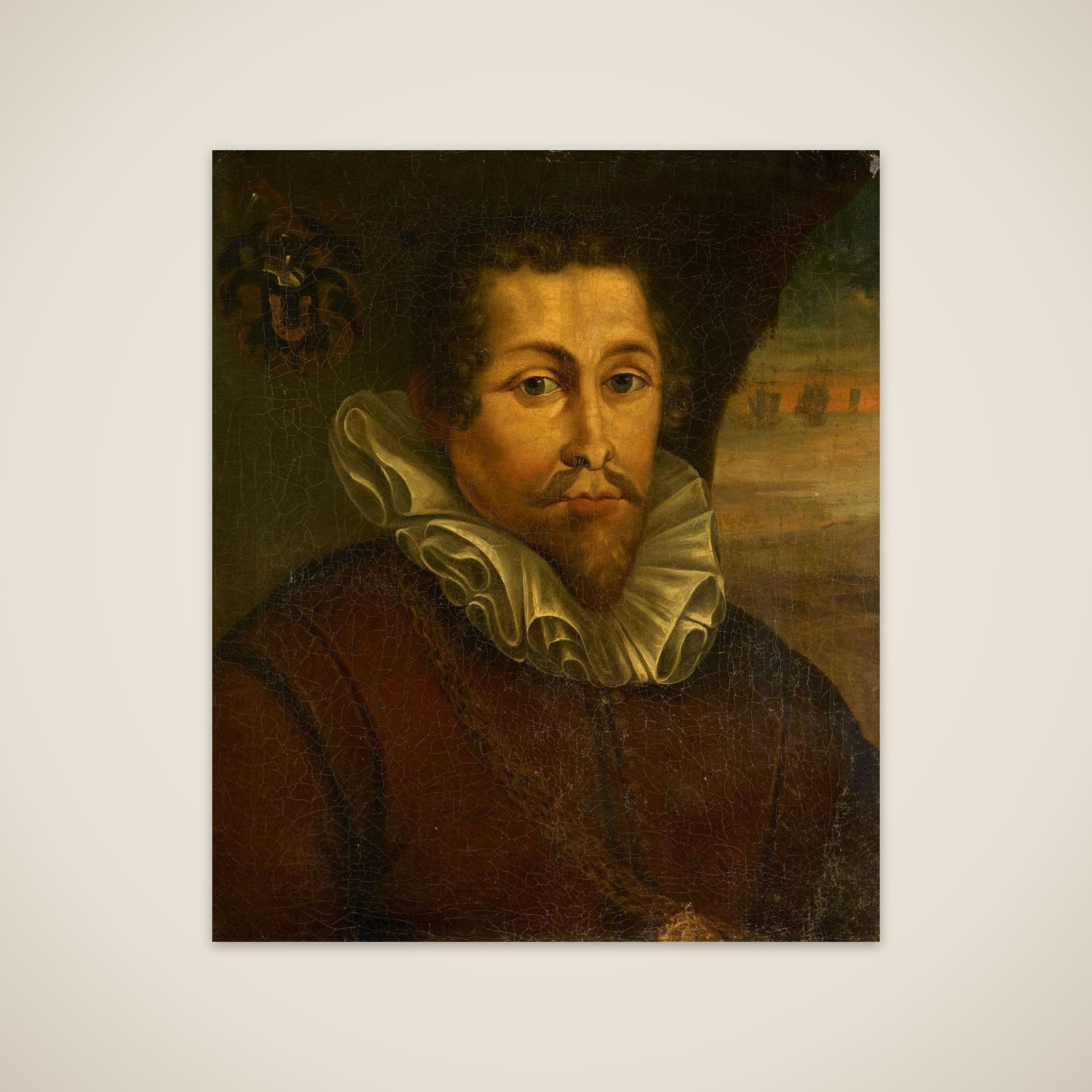 Portrait of Pieter Willemsz Verhoeff (c. 1573-1609) unframed print