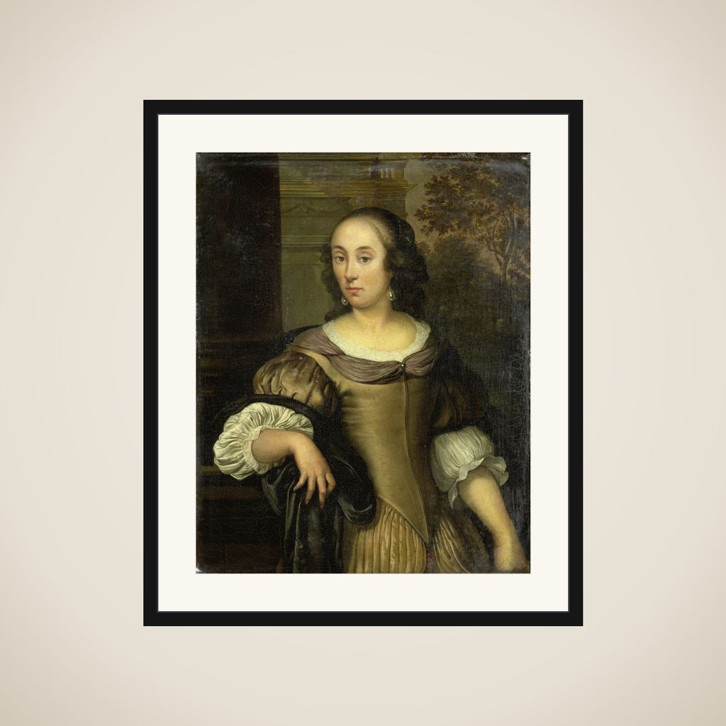 Portrait of a young woman framed