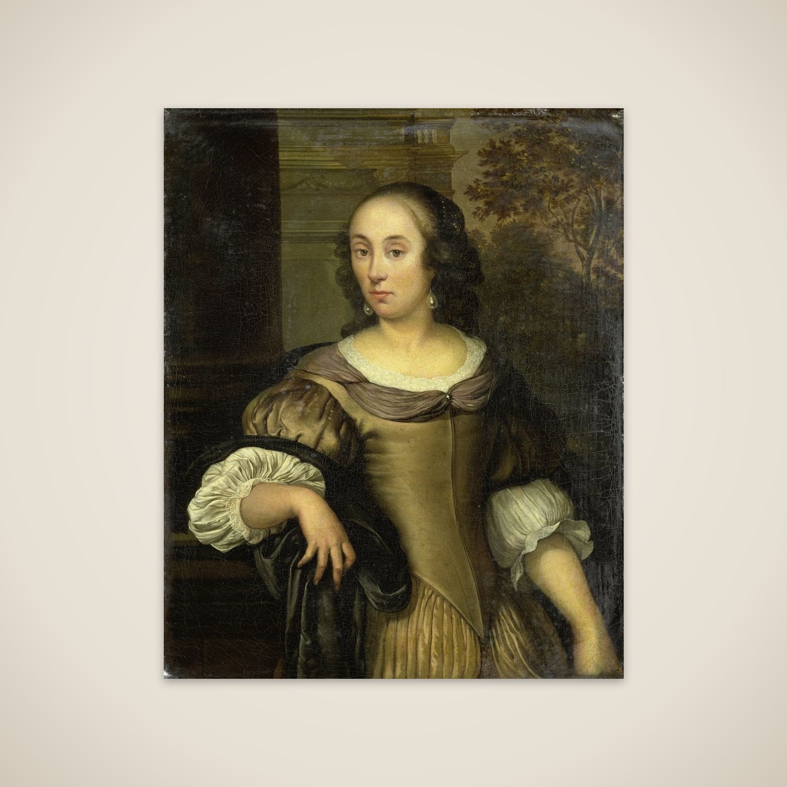 Portrait of a young woman unframed print