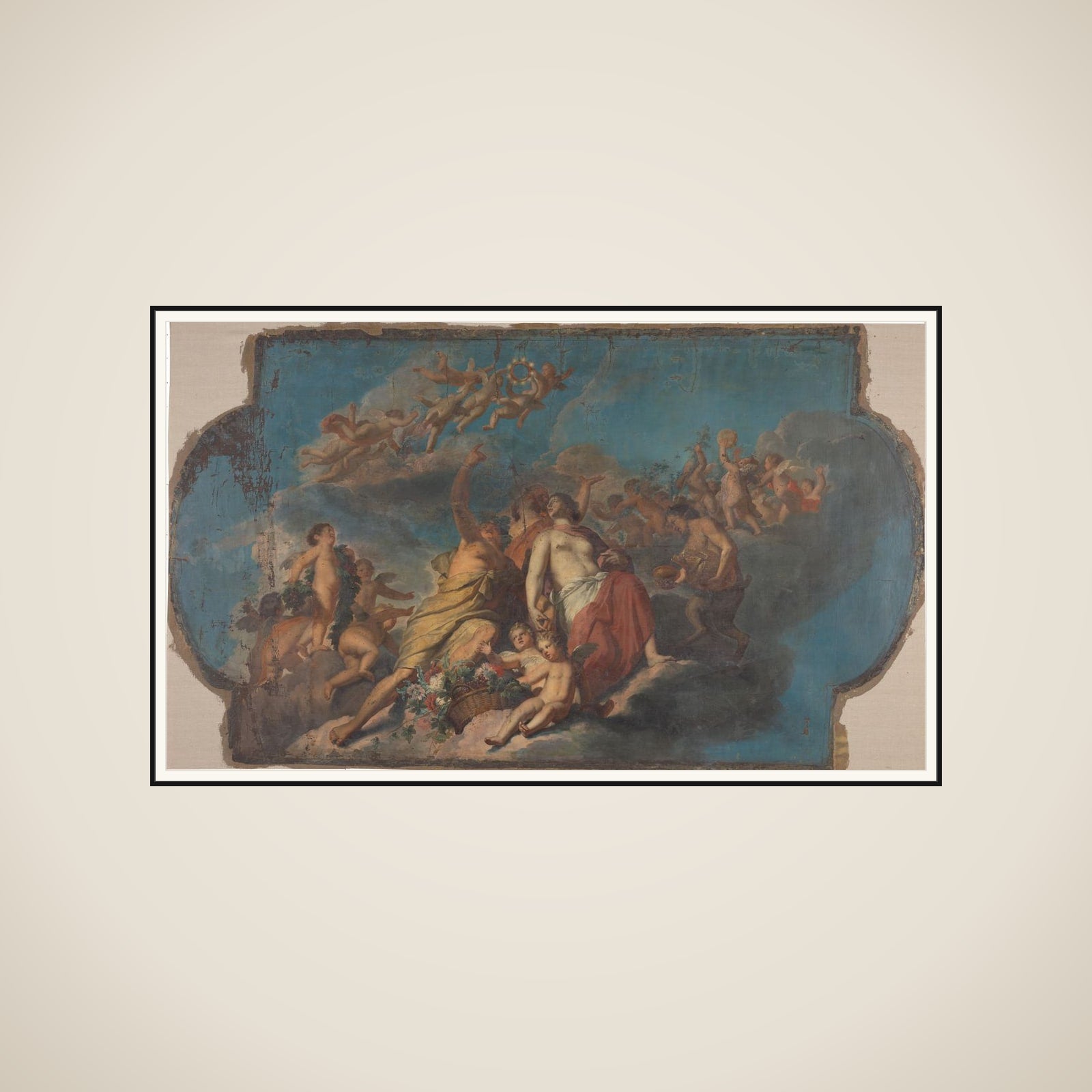 The Marriage of Bacchus and Ariadne framed