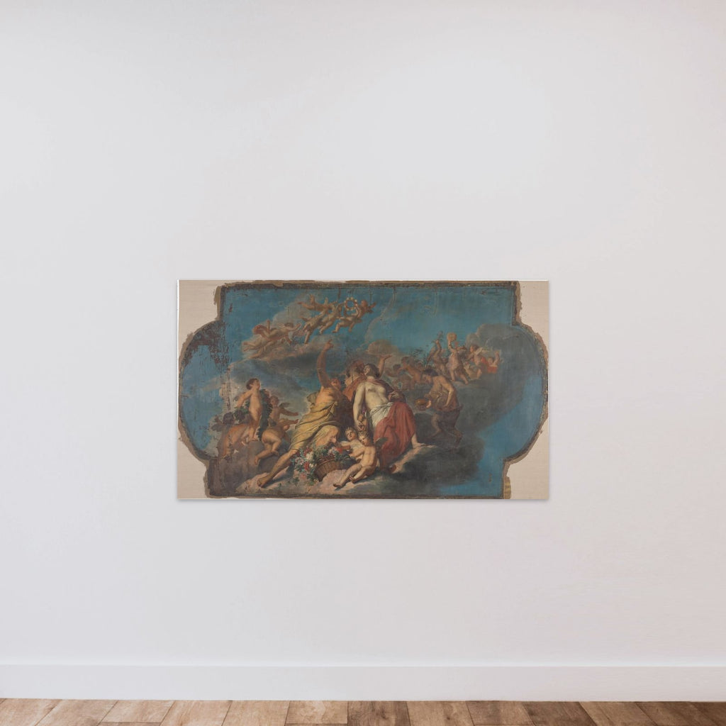 The Marriage of Bacchus and Ariadne unframed — shown to scale