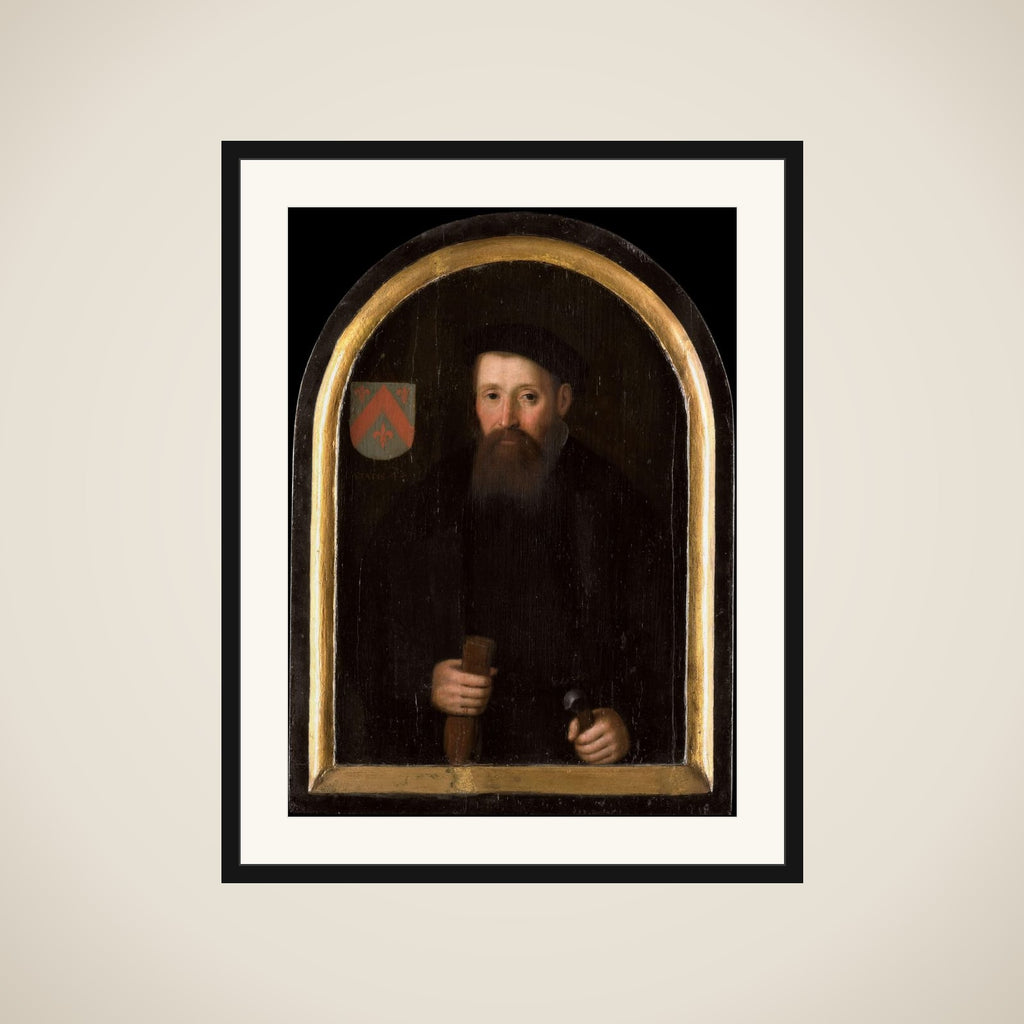 Portrait of Willem Fransz van Schoterbosch (c. 1510-?) framed