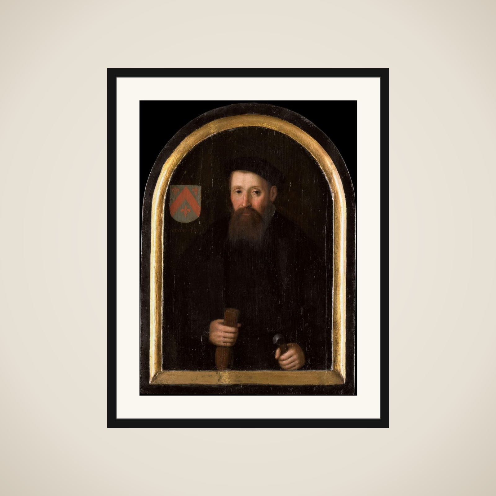 Portrait of Willem Fransz van Schoterbosch (c. 1510-?) framed