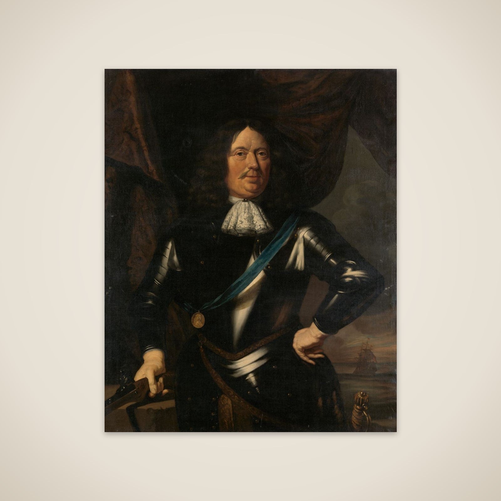 Portrait of an Admiral, possibly Adriaen Banckert, Vice-Admiral of Zeeland unframed print