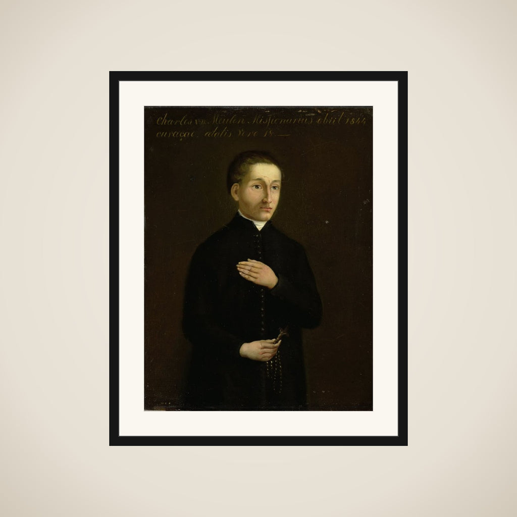 Portrait of Charles van der Meulen, Missionary to Curaçao framed