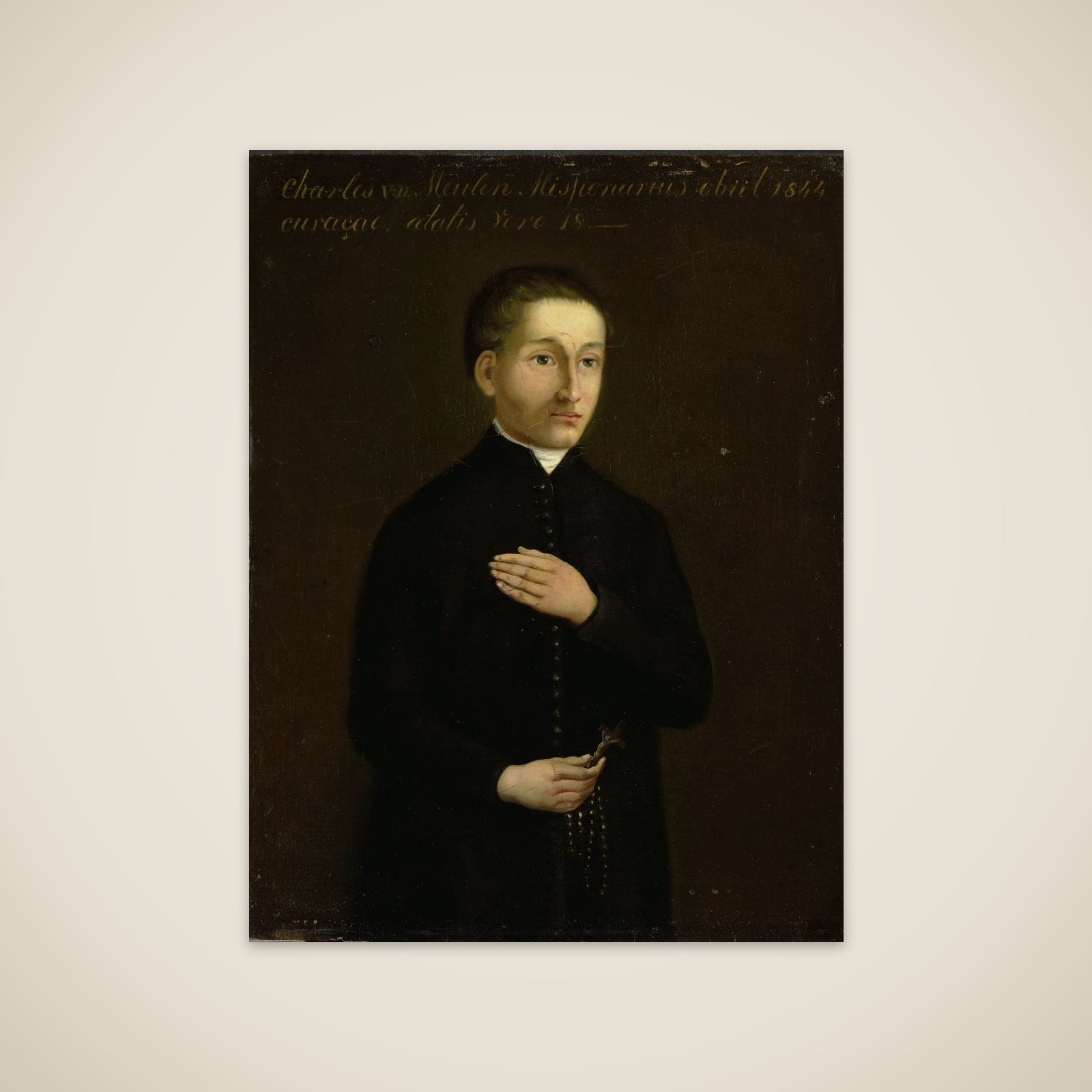Portrait of Charles van der Meulen, Missionary to Curaçao unframed print