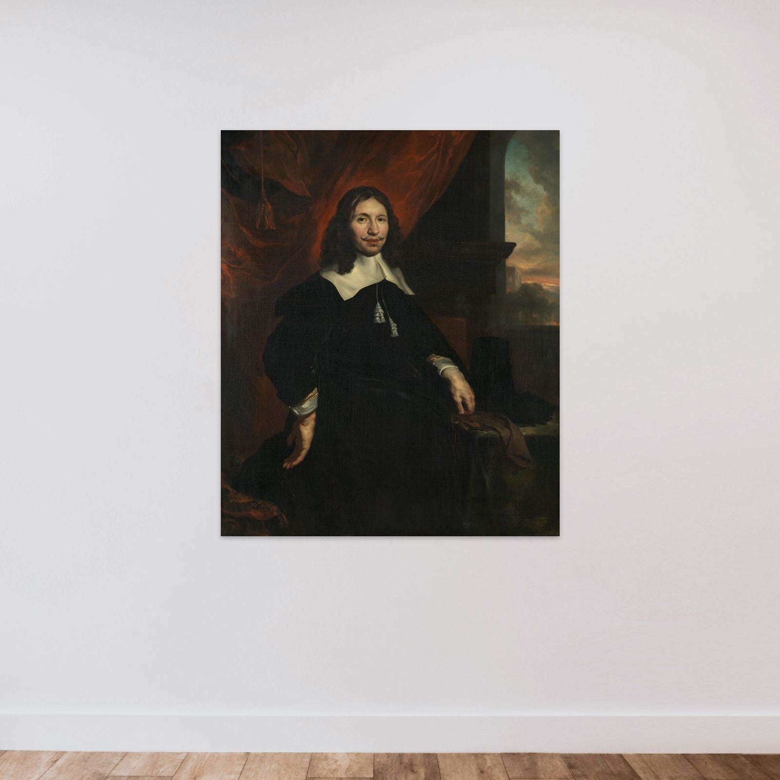 Dionijs Wijnands (1628-73). Amsterdam merchant, son of Hendrick Wijnands and Aeltje Denijs unframed — shown to scale