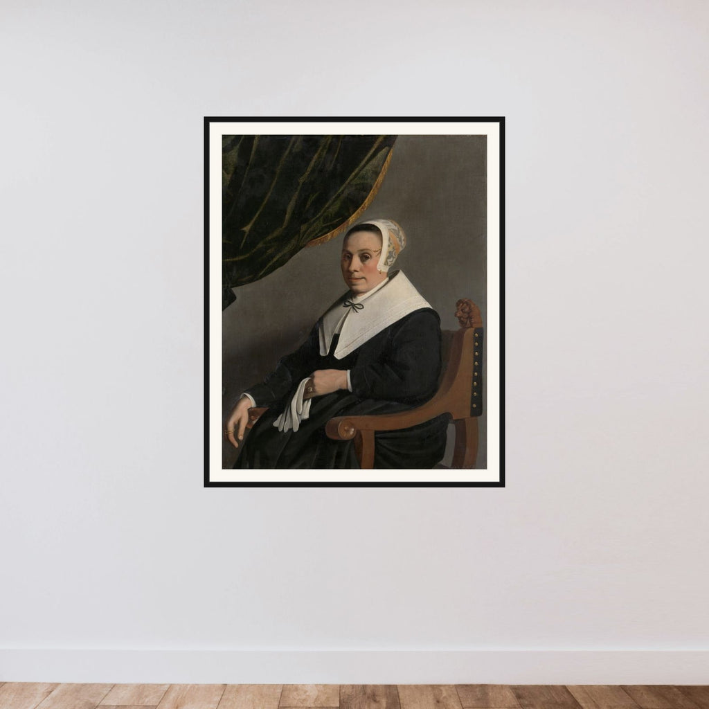 Portrait of a Woman framed — shown to scale