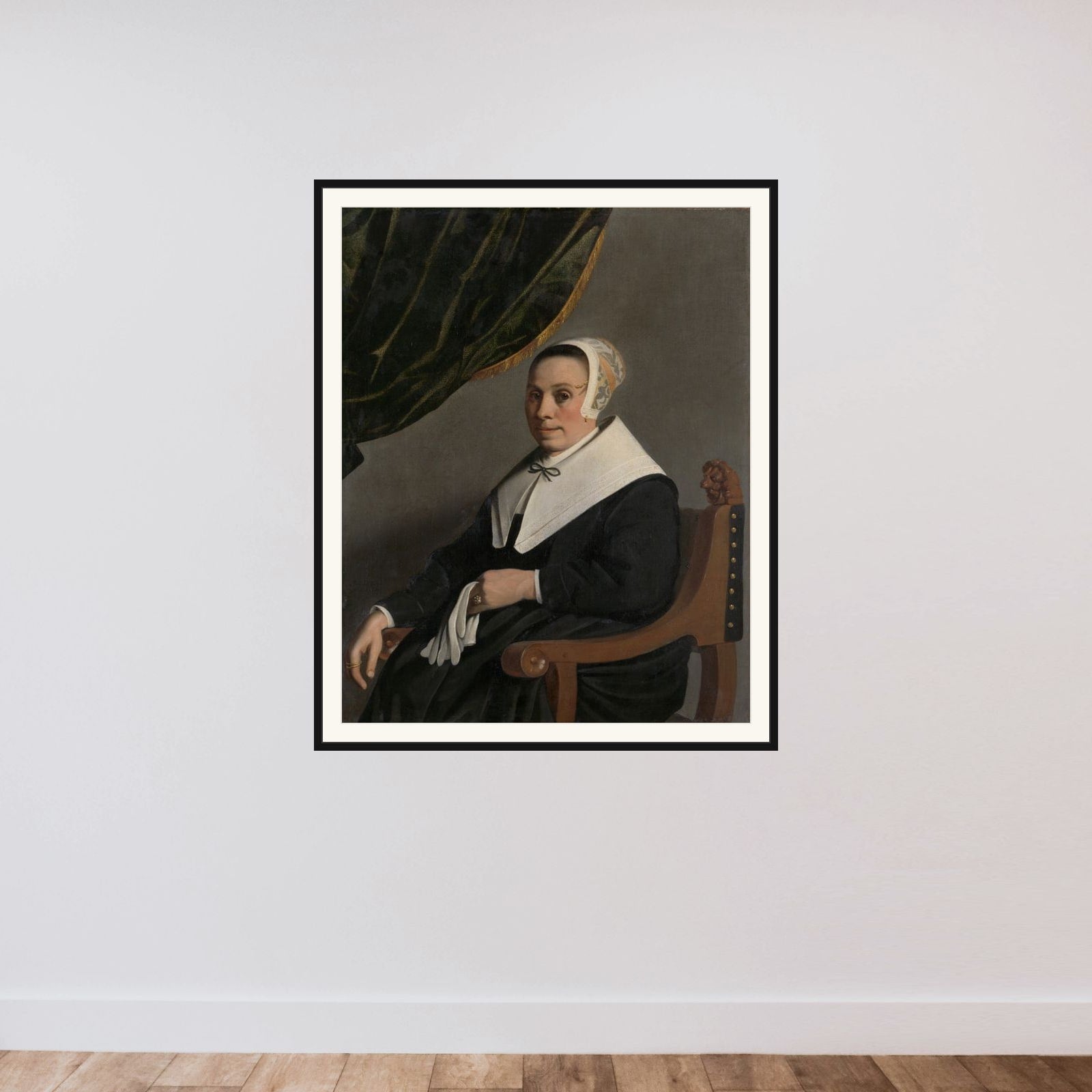 Portrait of a Woman framed — shown to scale