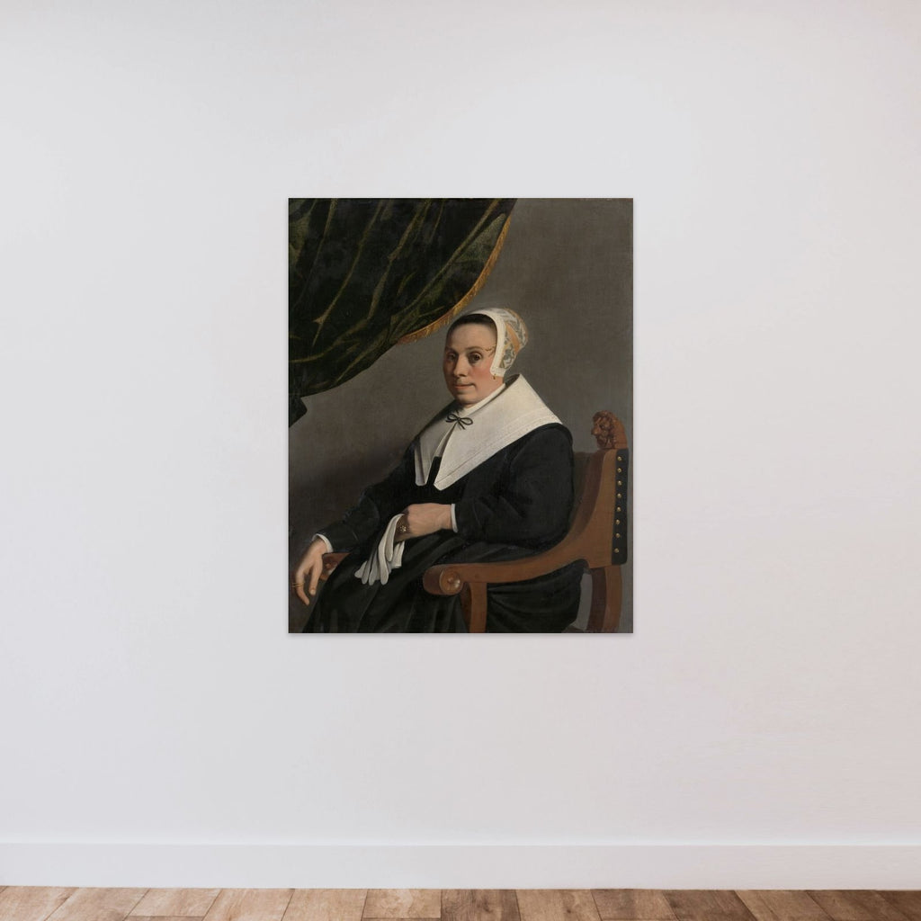 Portrait of a Woman unframed — shown to scale