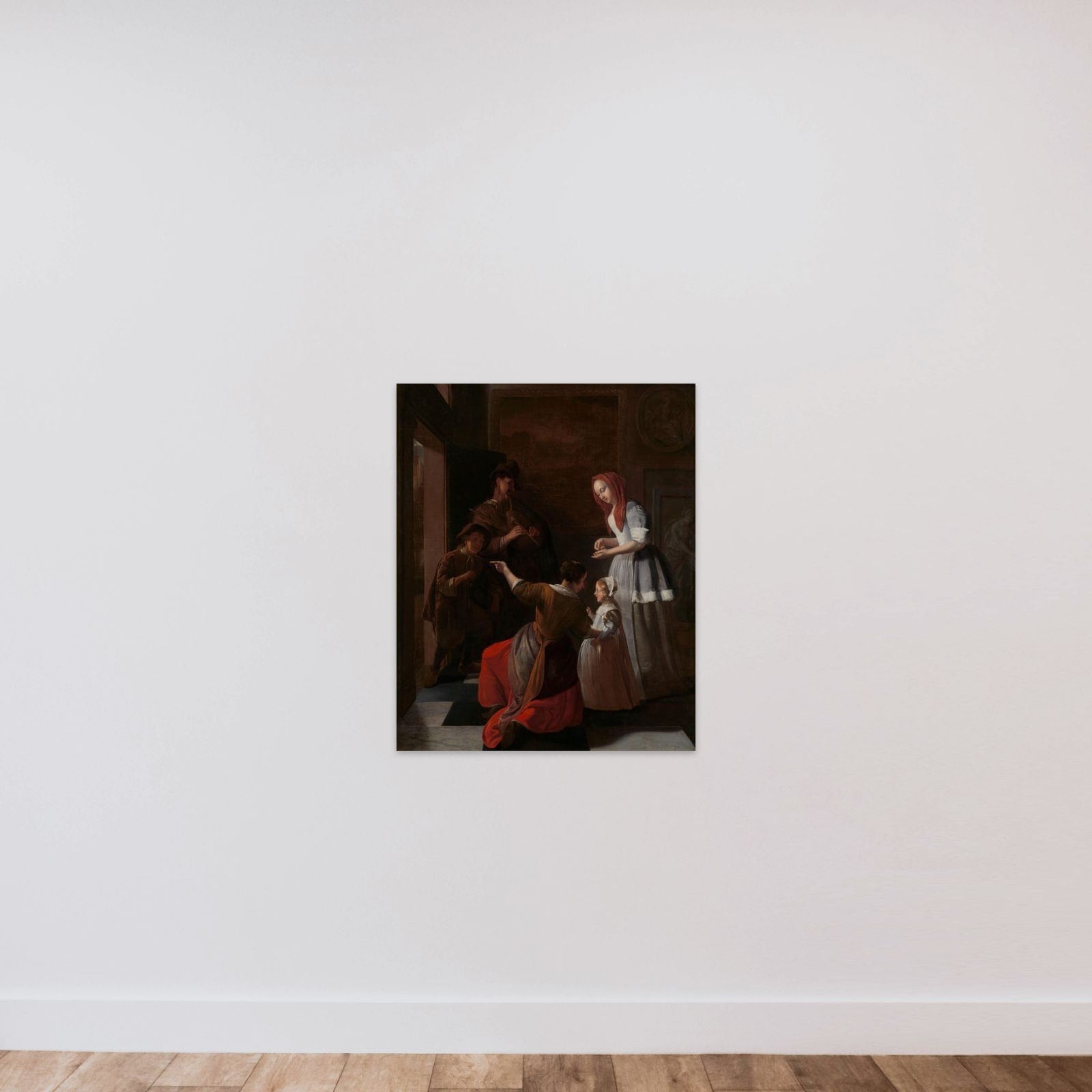 The players unframed — shown to scale