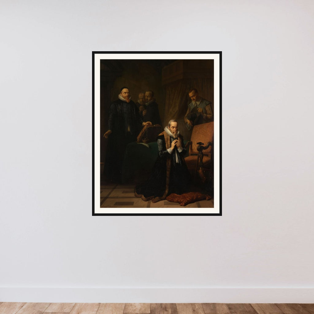 Het laatste gebed van Johan van Oldenbarnevelt framed — shown to scale