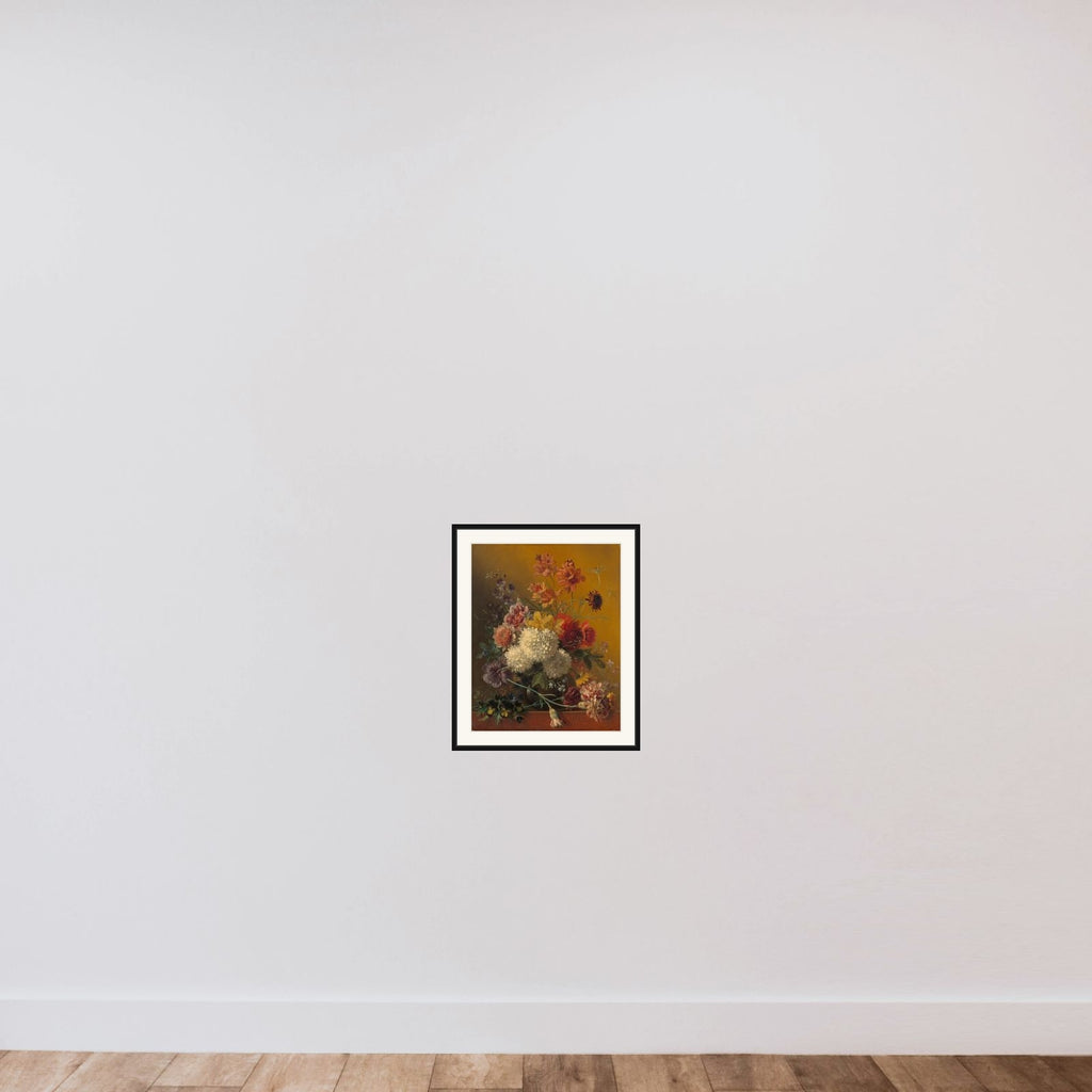 Still Life with Flowers framed — shown to scale
