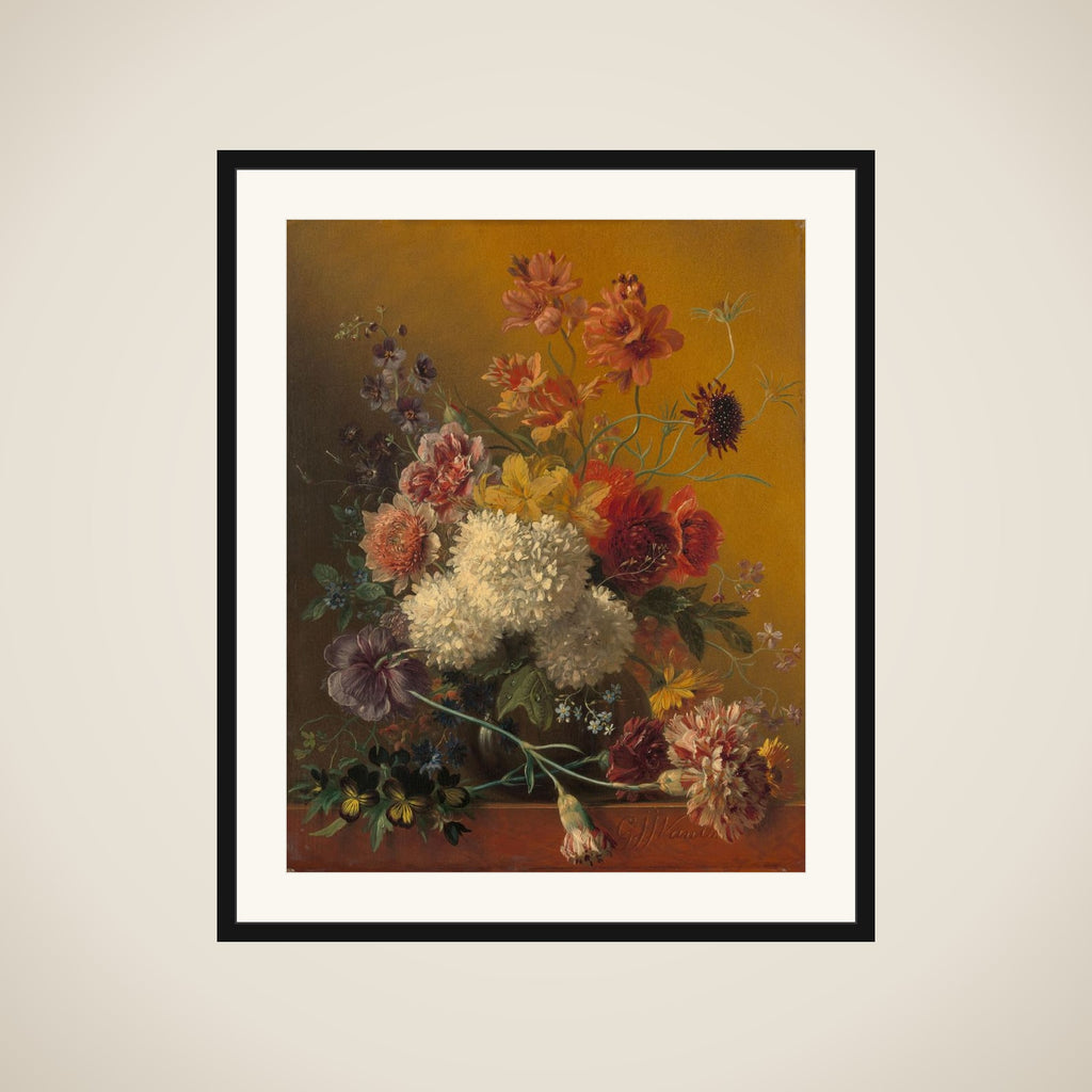 Still Life with Flowers framed