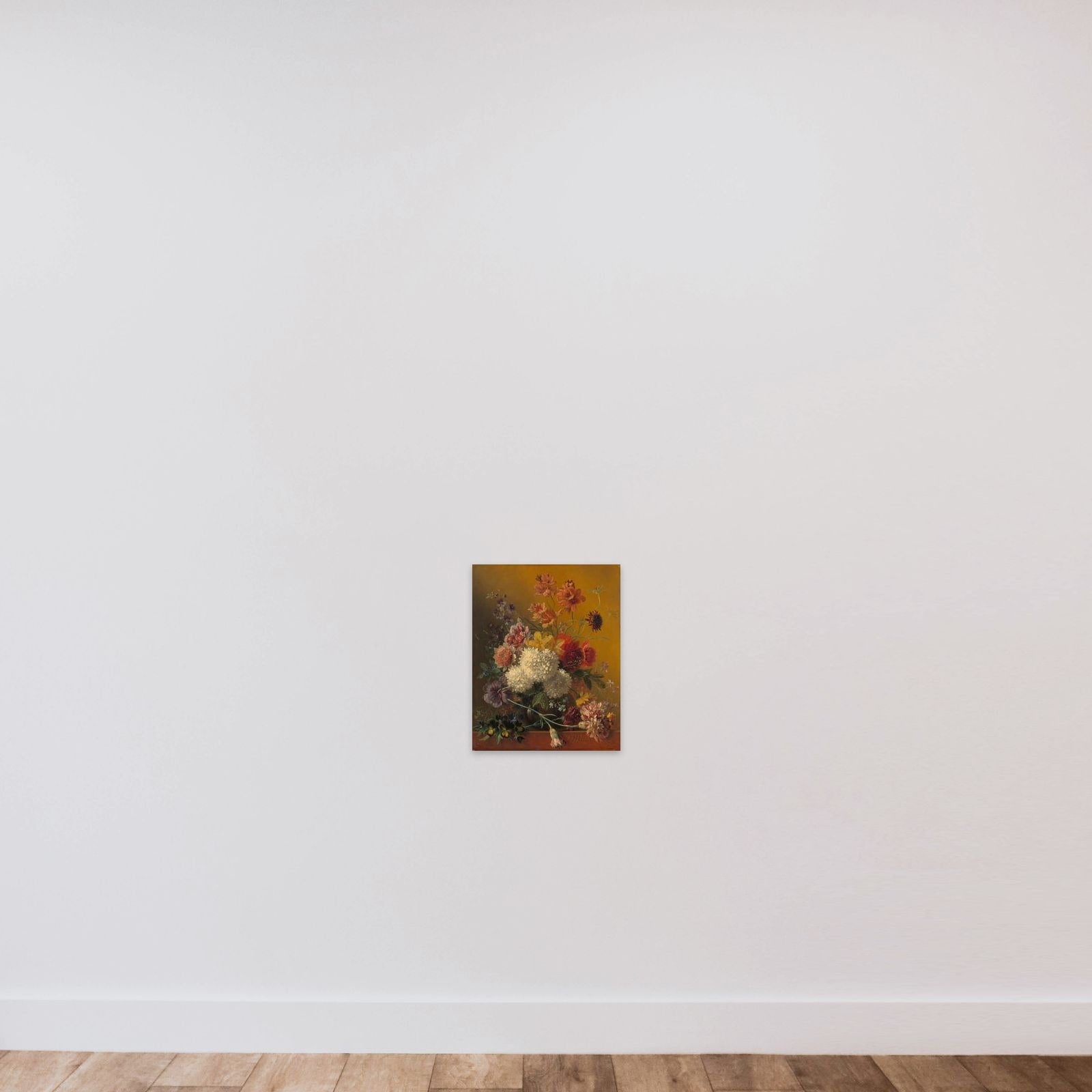 Still Life with Flowers unframed — shown to scale