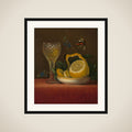 Still Life with Lemon and Cut Glass framed