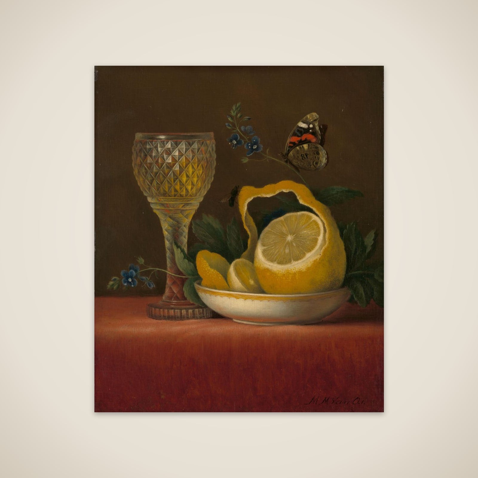 Still Life with Lemon and Cut Glass unframed print