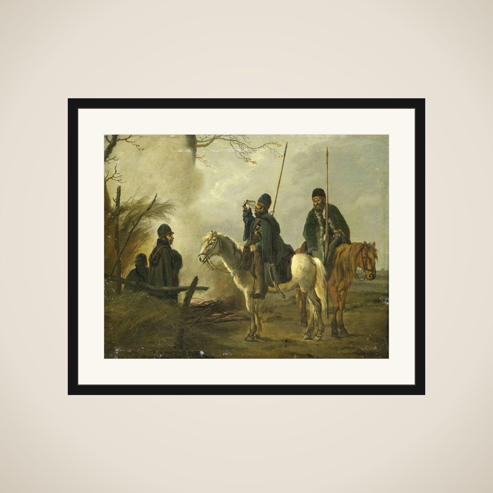 Cossack Outpost in 1813 framed