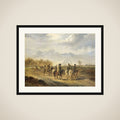 Cossacks on a country Road near Bergen in North Holland, 1813 framed