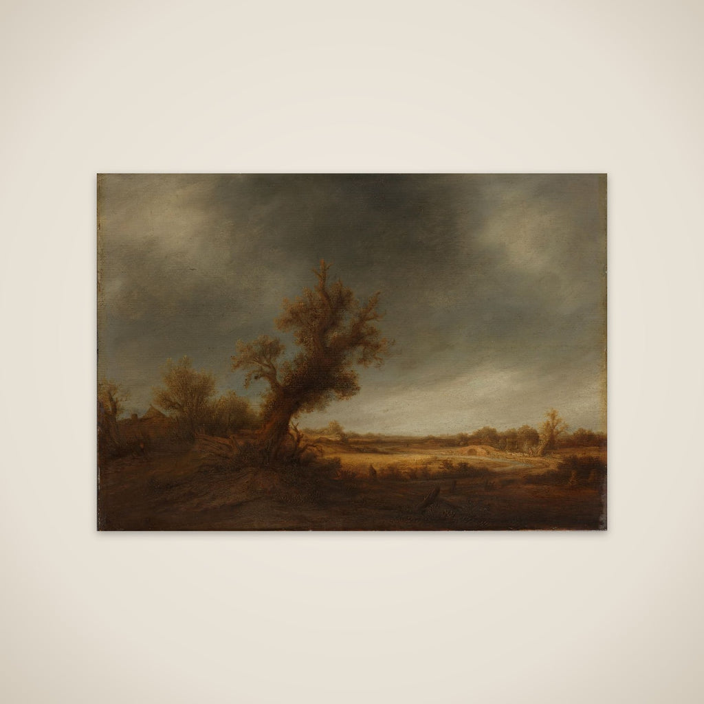 Landscape with an old oak unframed print