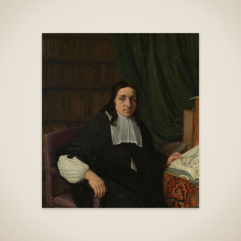 Portrait of a Collector, possibly Constantijn Sennepart (1625-1703) unframed print