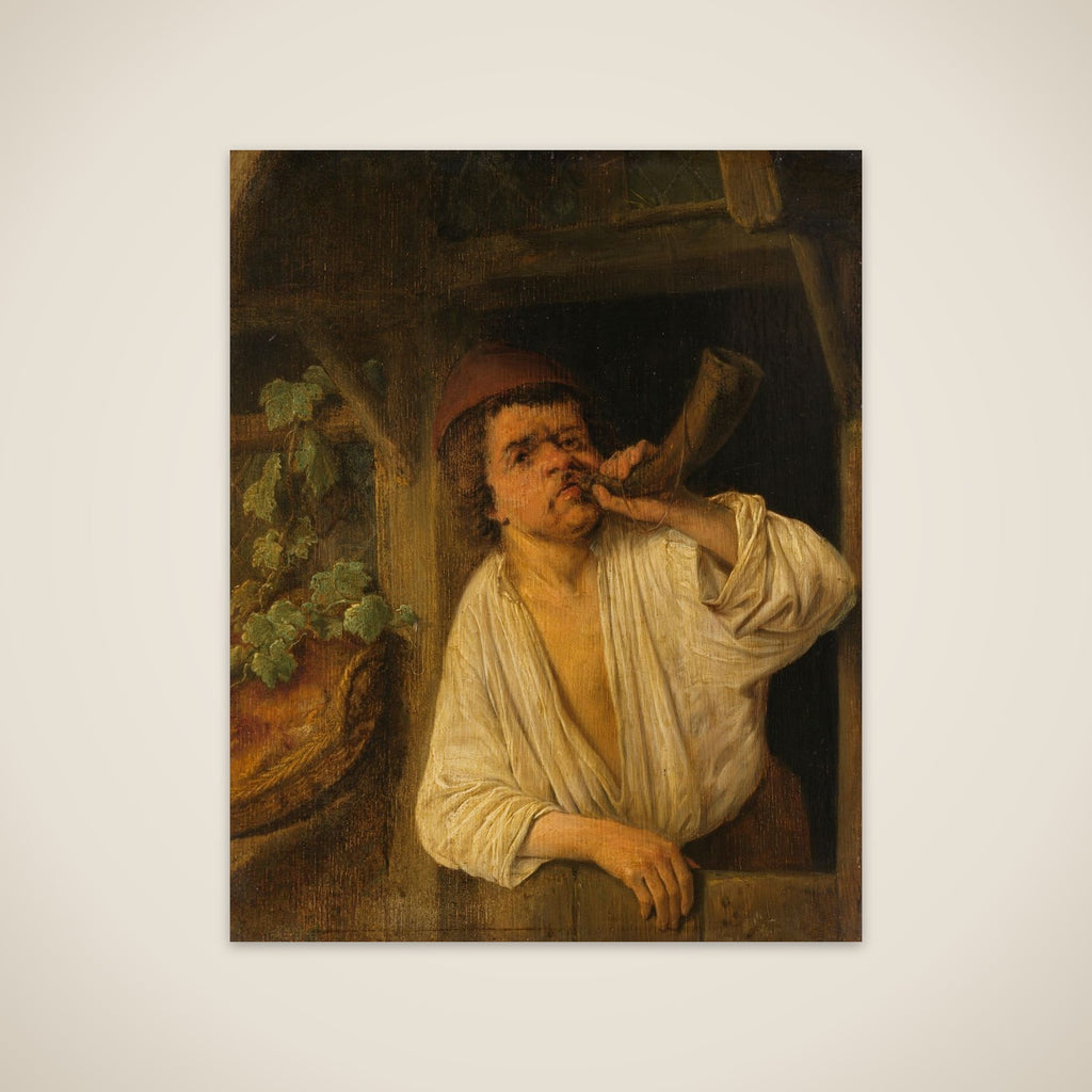 A Baker Sounding his Horn unframed print