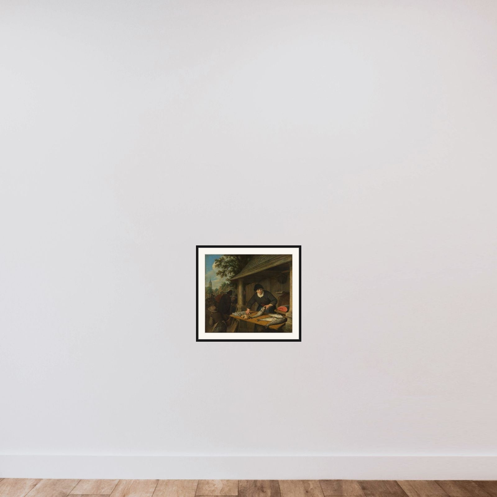 The Fishwife framed — shown to scale