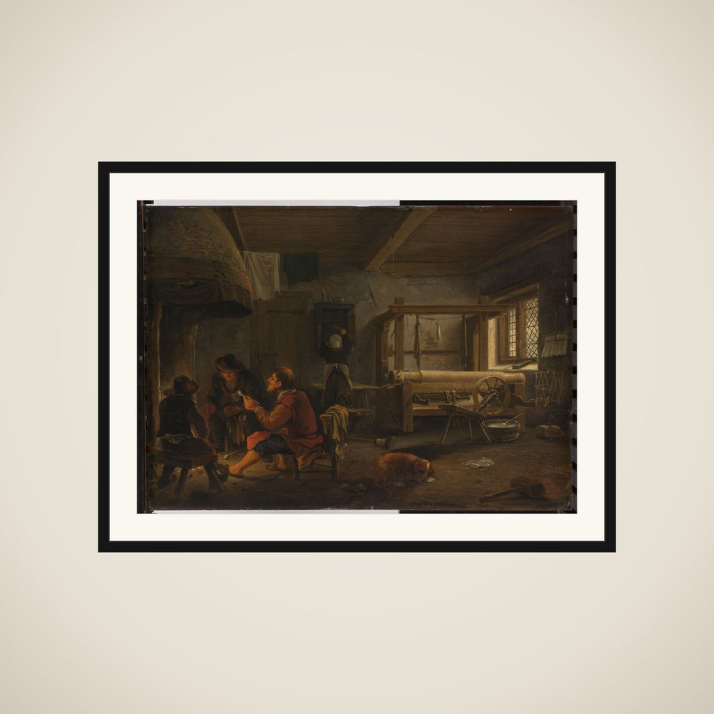 A Weaver's Workshop framed