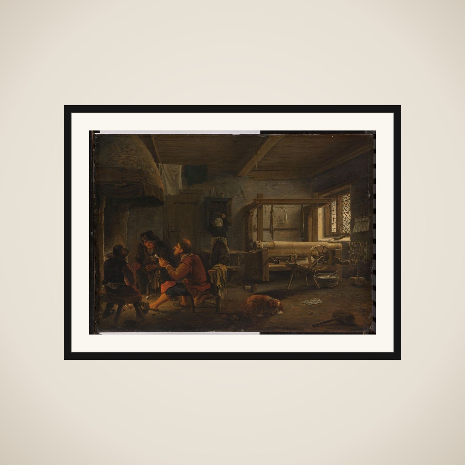 A Weaver's Workshop framed