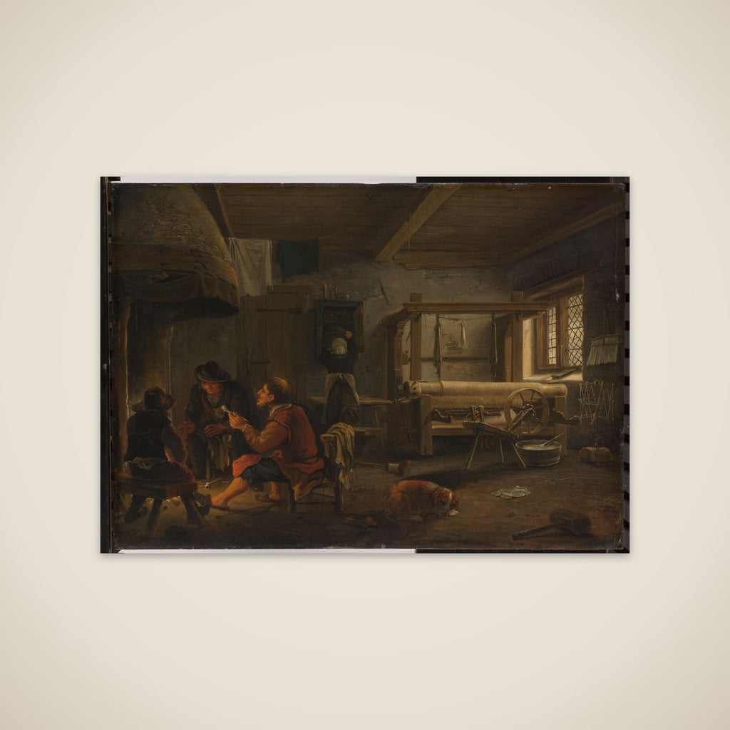 A Weaver's Workshop unframed print