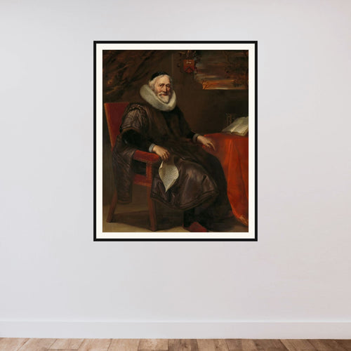 Cornelis Nuyts (1574-1661). Amsterdam merchant framed — shown to scale