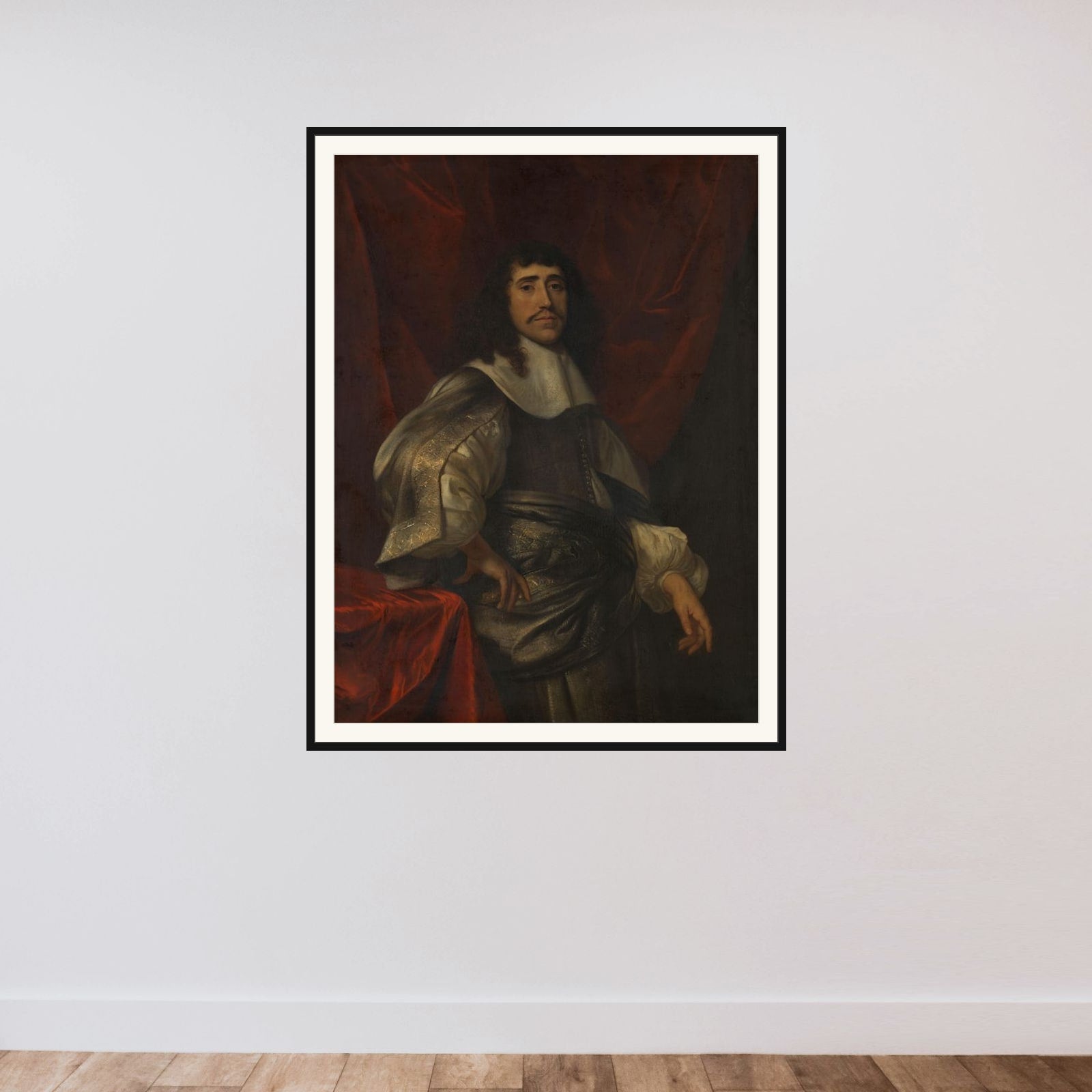 Portrait of a Man, probably Christoffel van Gangelt (?-1688/91) framed — shown to scale