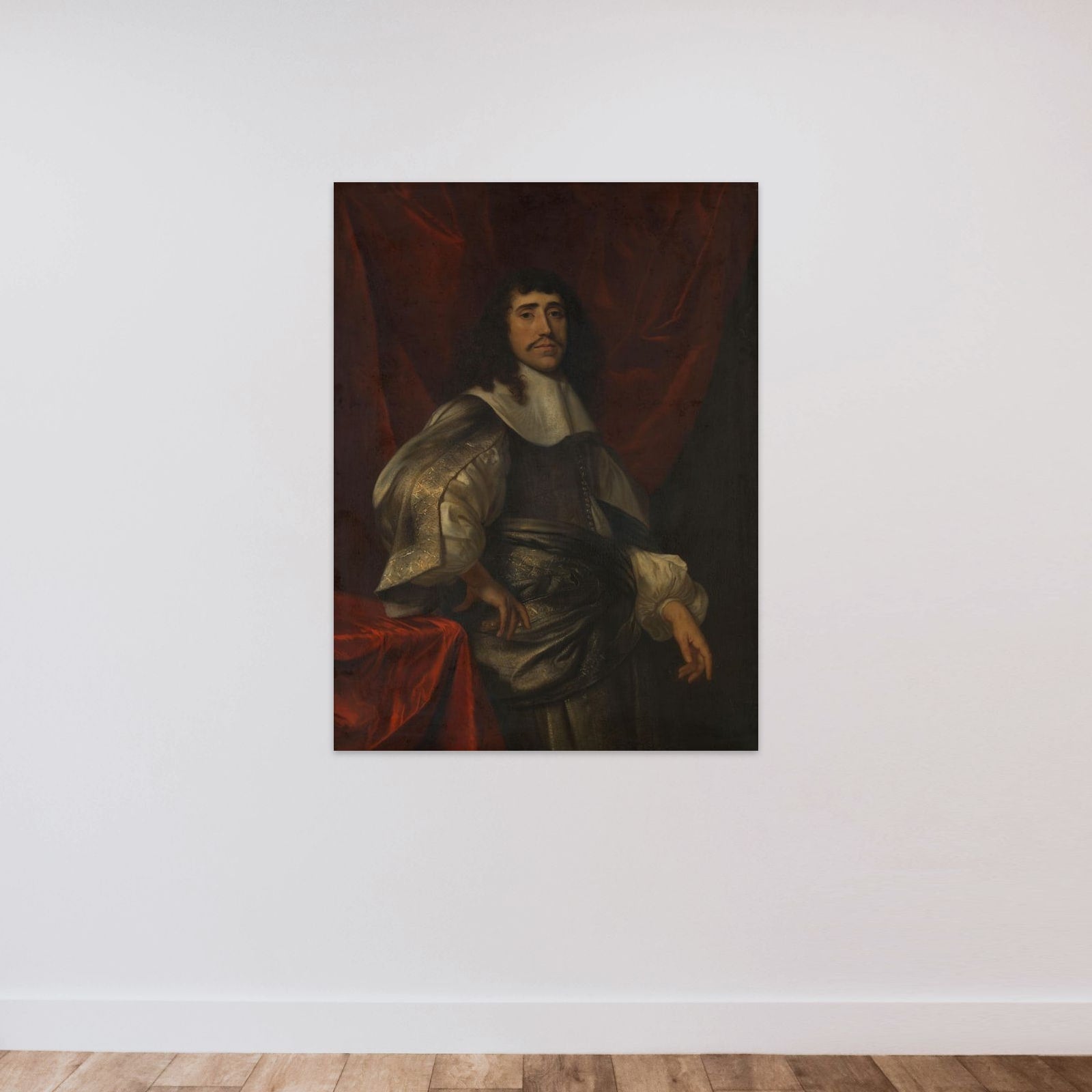 Portrait of a Man, probably Christoffel van Gangelt (?-1688/91) unframed — shown to scale