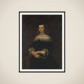 Portrait of a woman, thought to be Sara van Os (born in 1610) framed