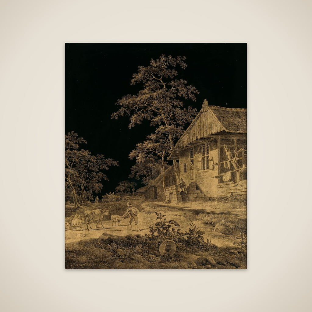 Shepherd at a Farmstead unframed print