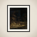Shepherdess with Sheep framed