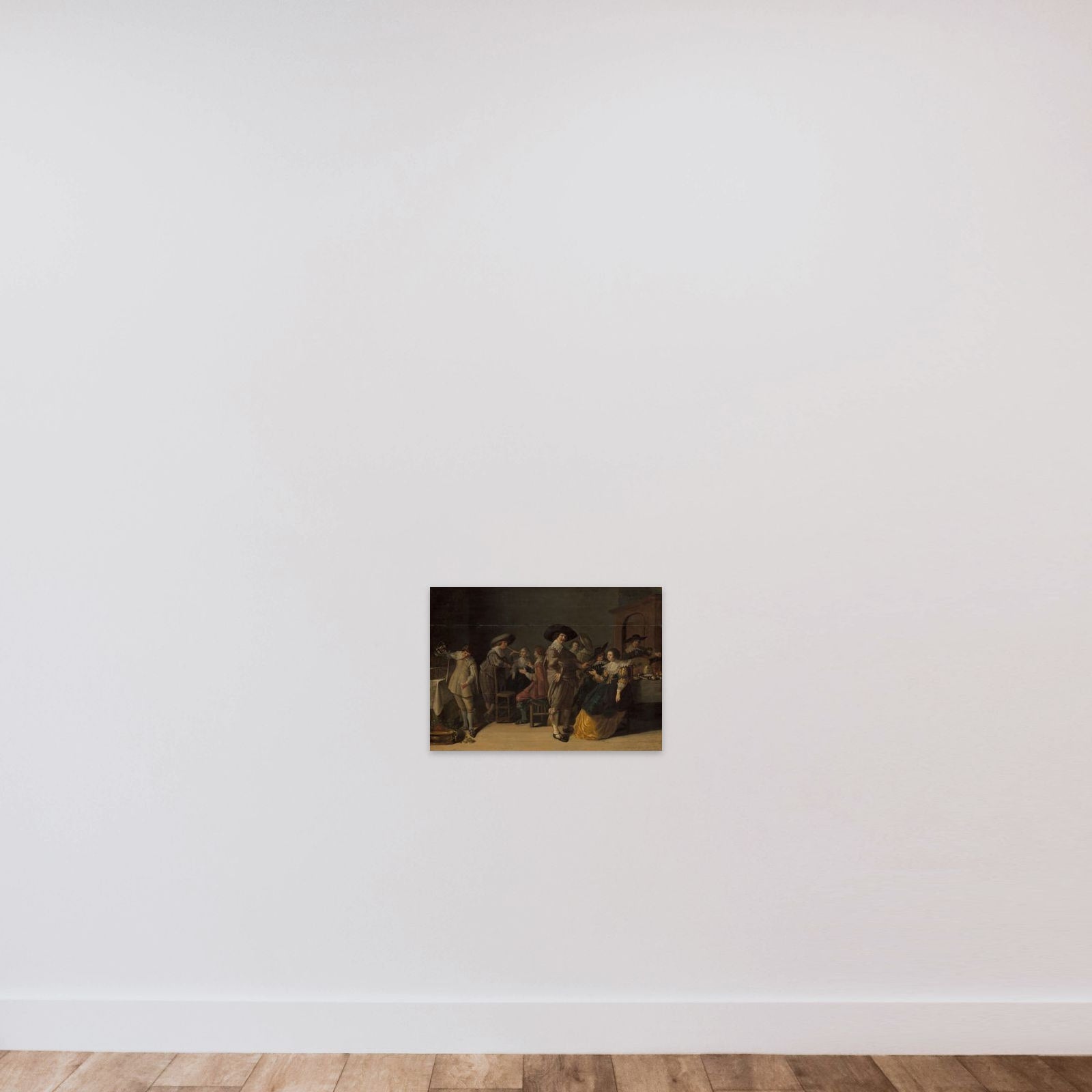 Distinguished Company in a Room unframed — shown to scale