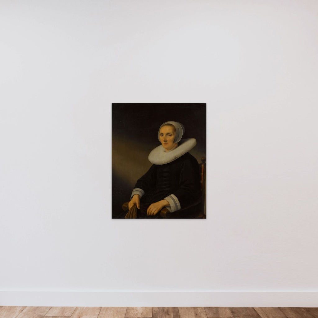 Portrait of Caecilia van Beresteyn (1589-1661). Wife of Pieter de Witte unframed — shown to scale